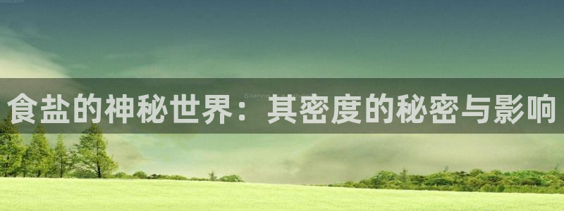 威九国际安全吗：食盐的神秘世界：其密度的秘密与影响